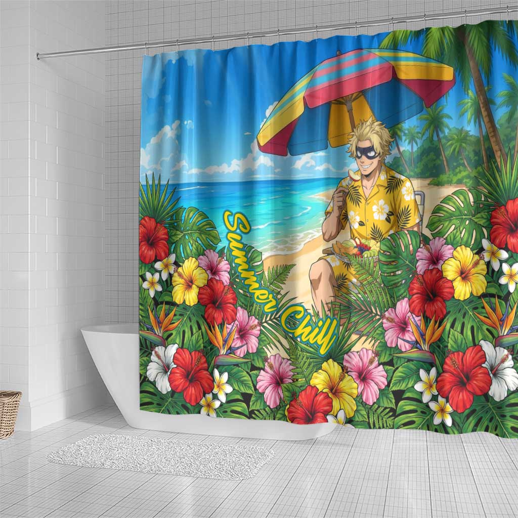 Taishiro Toyomitsu Summer Chill Shower Curtain Tropical Anime Picnic Scene