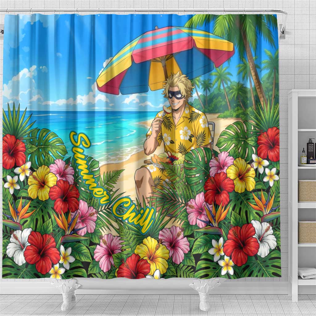 Taishiro Toyomitsu Summer Chill Shower Curtain Tropical Anime Picnic Scene