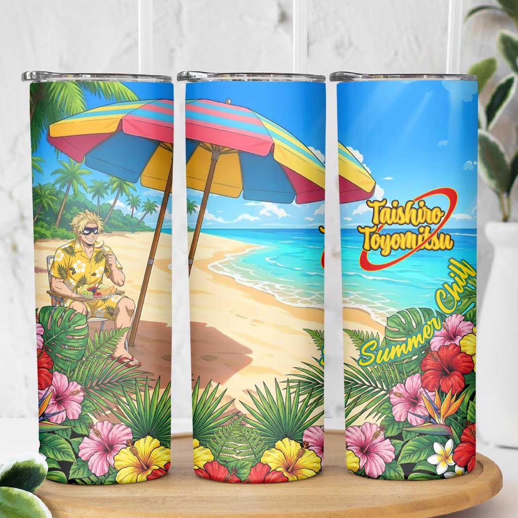 Taishiro Toyomitsu Summer Chill Skinny Tumbler Tropical Anime Picnic Scene