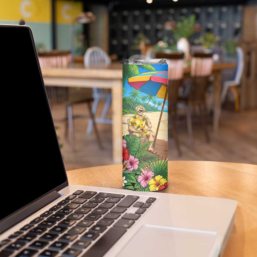 Taishiro Toyomitsu Summer Chill Skinny Tumbler Tropical Anime Picnic Scene