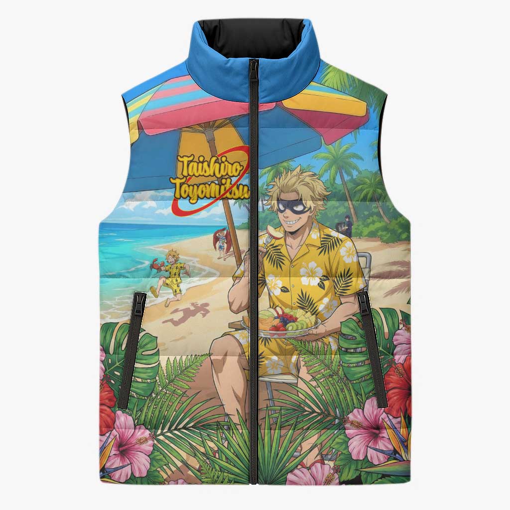 Taishiro Toyomitsu Summer Chill Sleeveless Puffer Jacket Tropical Anime Picnic Scene