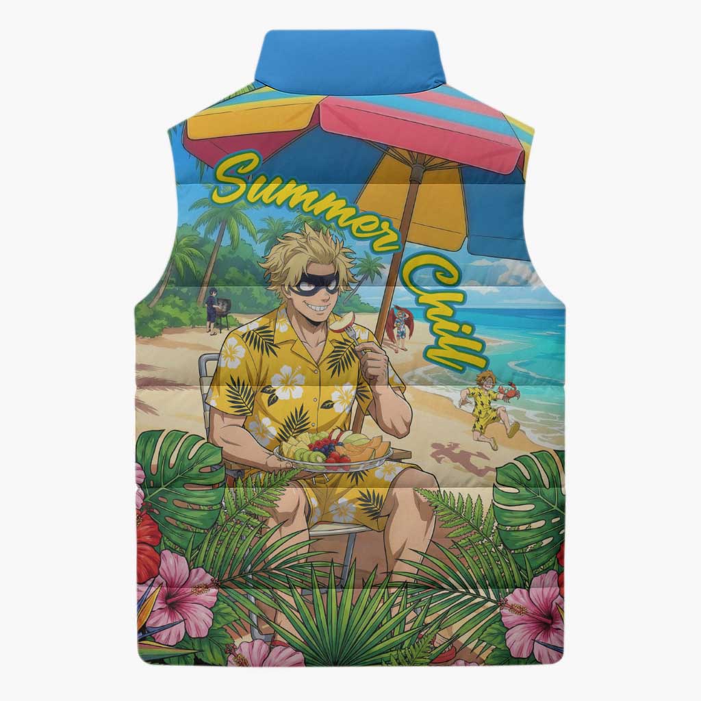Taishiro Toyomitsu Summer Chill Sleeveless Puffer Jacket Tropical Anime Picnic Scene