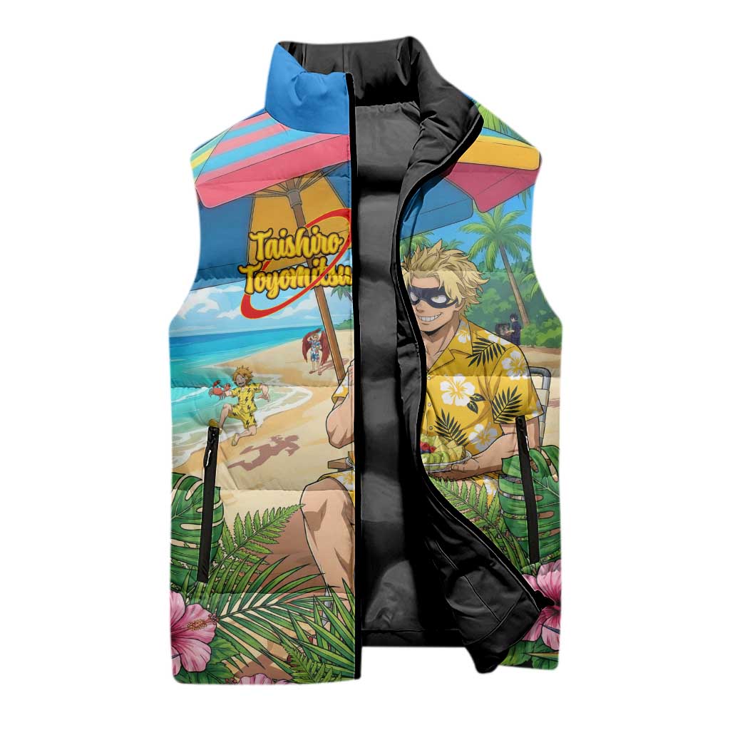 Taishiro Toyomitsu Summer Chill Sleeveless Puffer Jacket Tropical Anime Picnic Scene