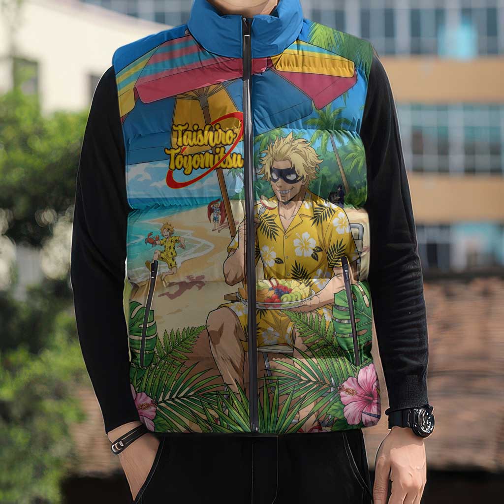 Taishiro Toyomitsu Summer Chill Sleeveless Puffer Jacket Tropical Anime Picnic Scene