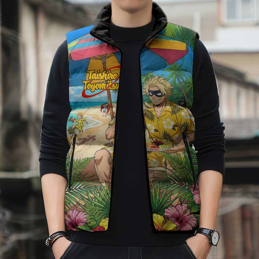 Taishiro Toyomitsu Summer Chill Sleeveless Puffer Jacket Tropical Anime Picnic Scene
