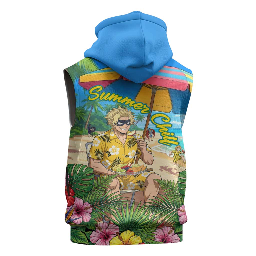 Taishiro Toyomitsu Summer Chill Sleeveless Zip Hoodie Tropical Anime Picnic Scene