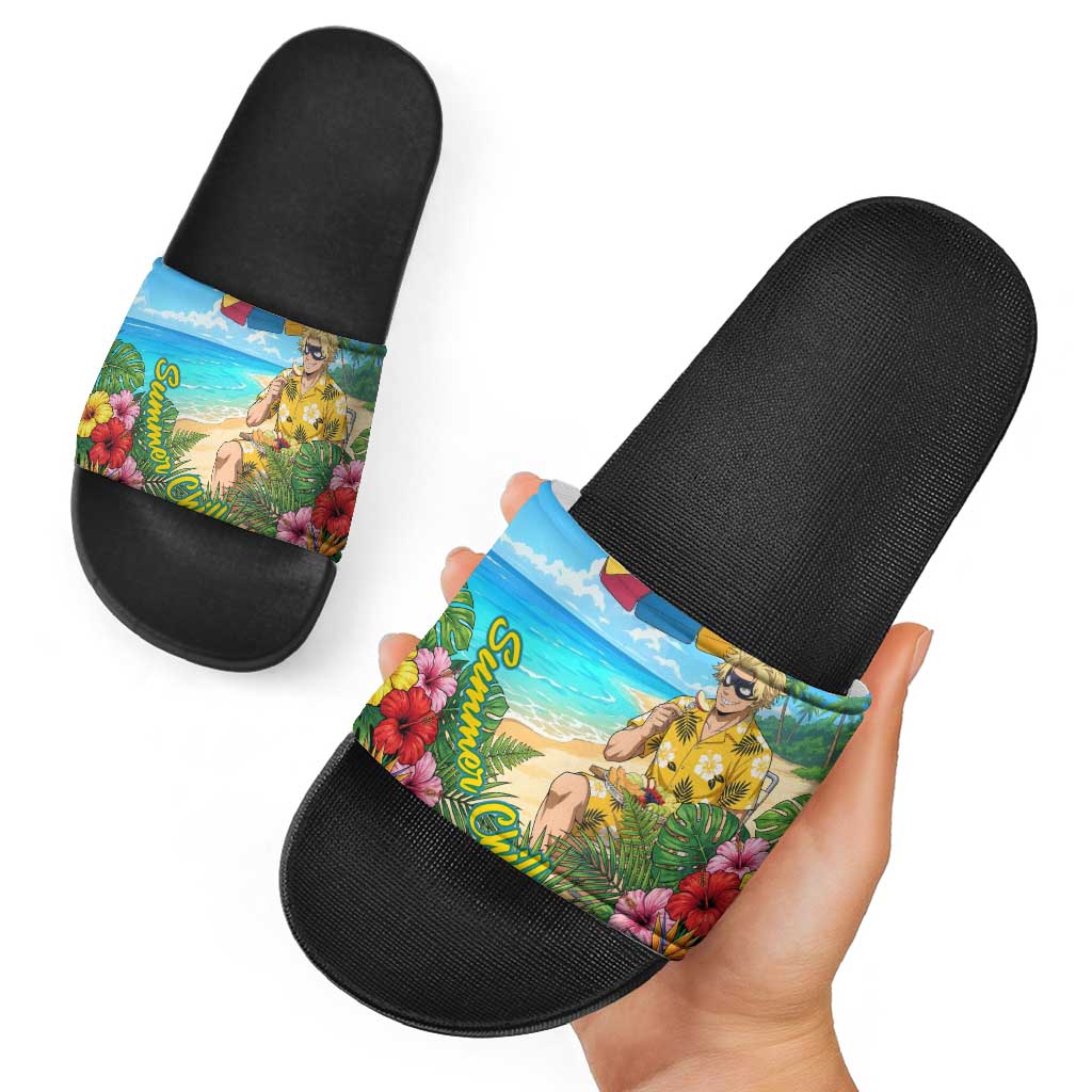 Taishiro Toyomitsu Summer Chill Slide Sandals Tropical Anime Picnic Scene
