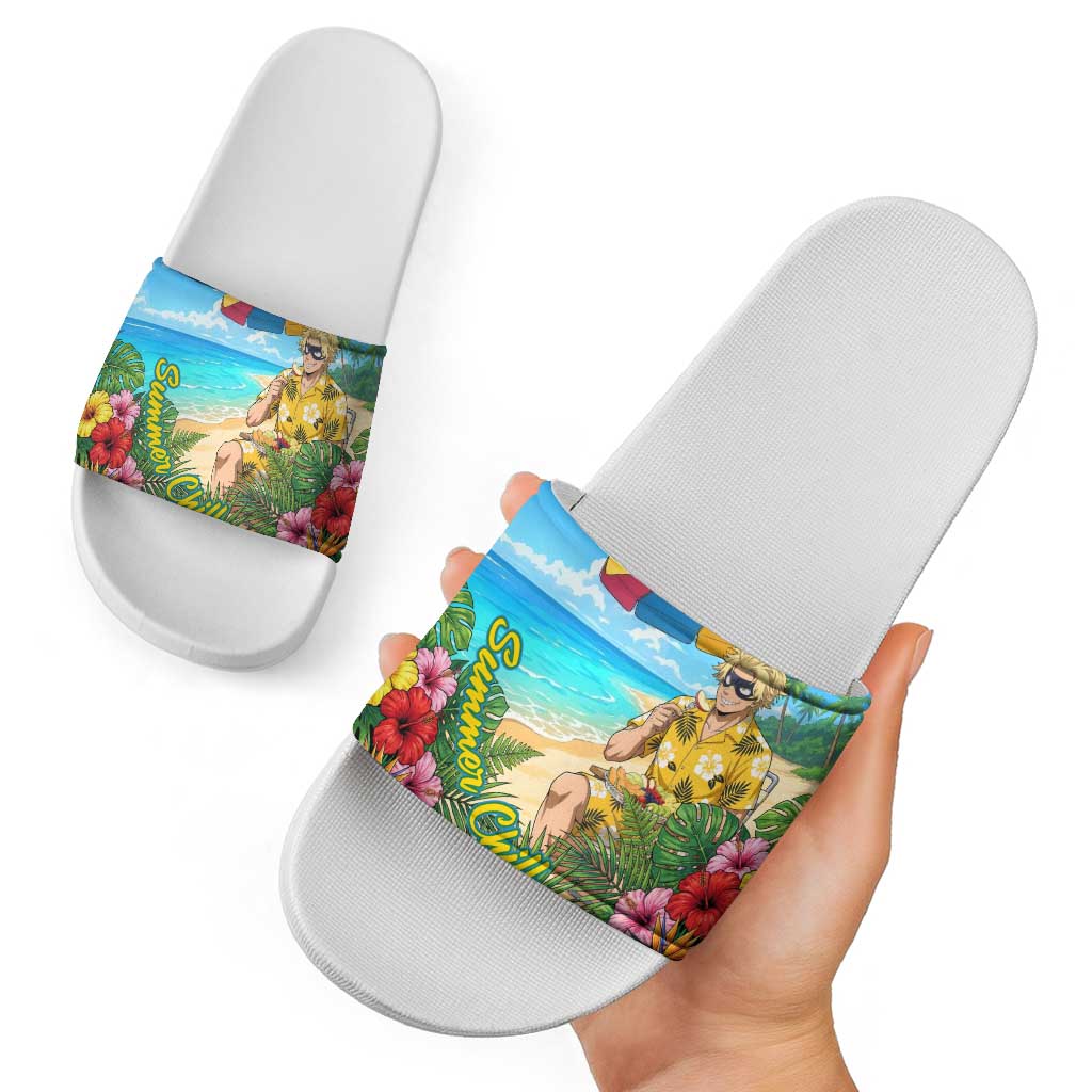 Taishiro Toyomitsu Summer Chill Slide Sandals Tropical Anime Picnic Scene
