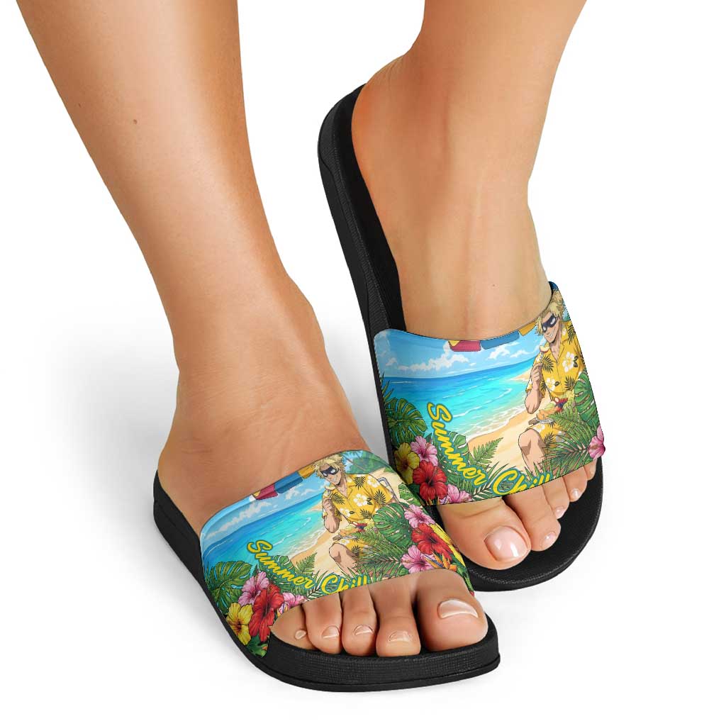 Taishiro Toyomitsu Summer Chill Slide Sandals Tropical Anime Picnic Scene