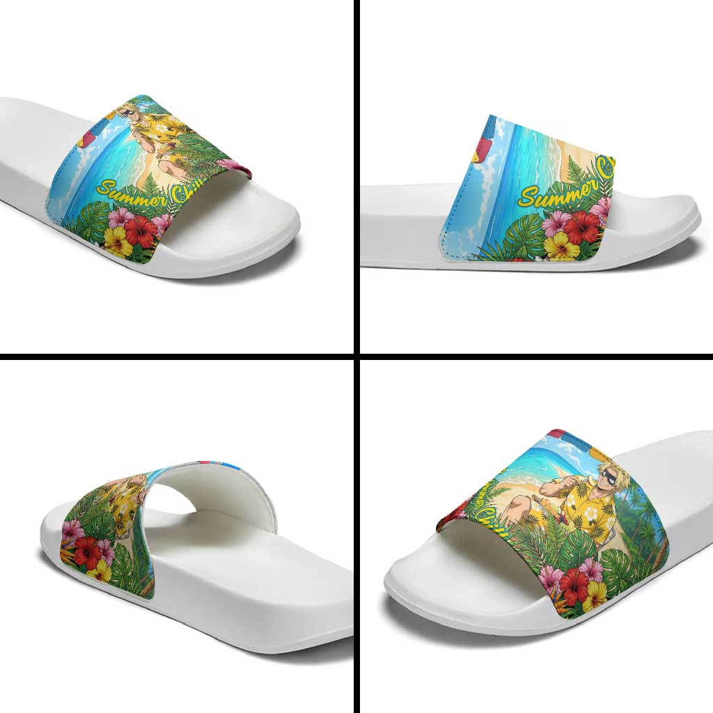 Taishiro Toyomitsu Summer Chill Slide Sandals Tropical Anime Picnic Scene