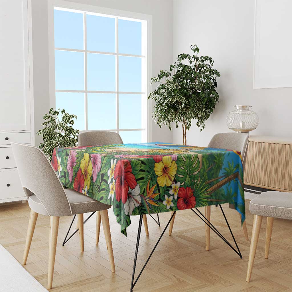 Taishiro Toyomitsu Summer Chill Tablecloth Tropical Anime Picnic Scene