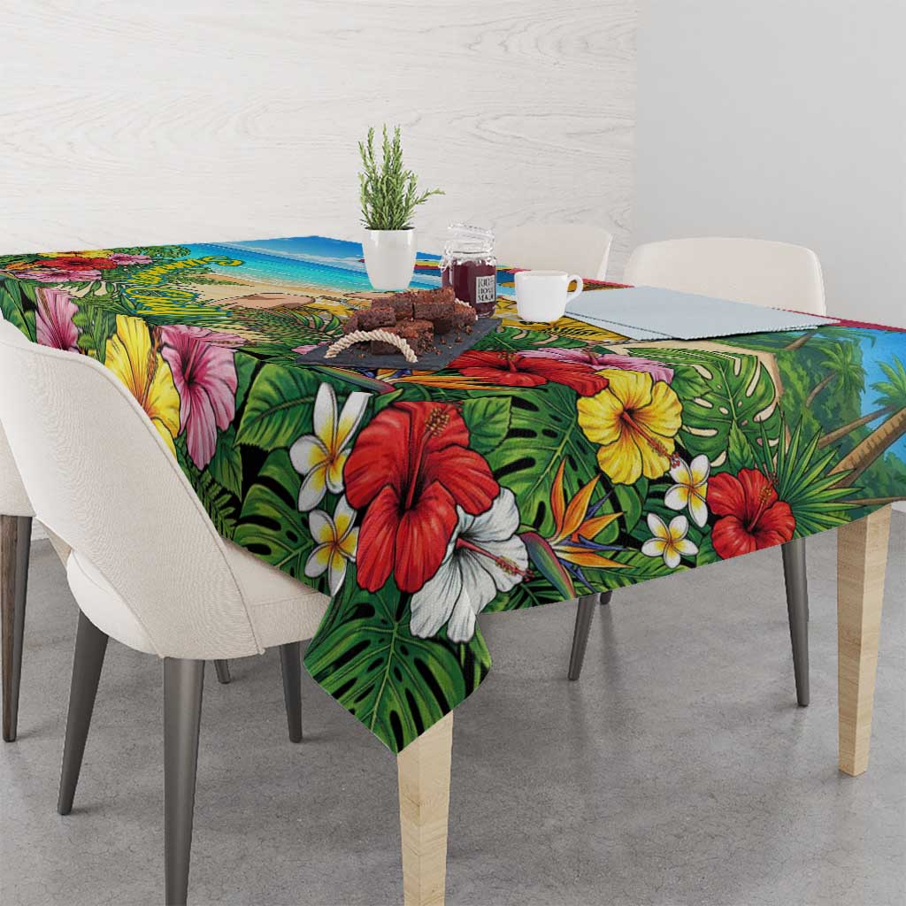 Taishiro Toyomitsu Summer Chill Tablecloth Tropical Anime Picnic Scene