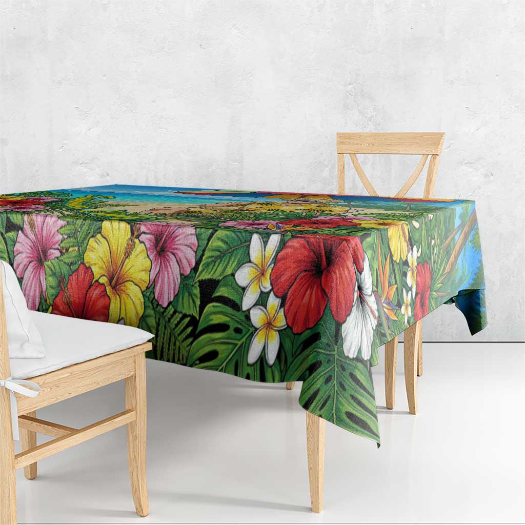 Taishiro Toyomitsu Summer Chill Tablecloth Tropical Anime Picnic Scene