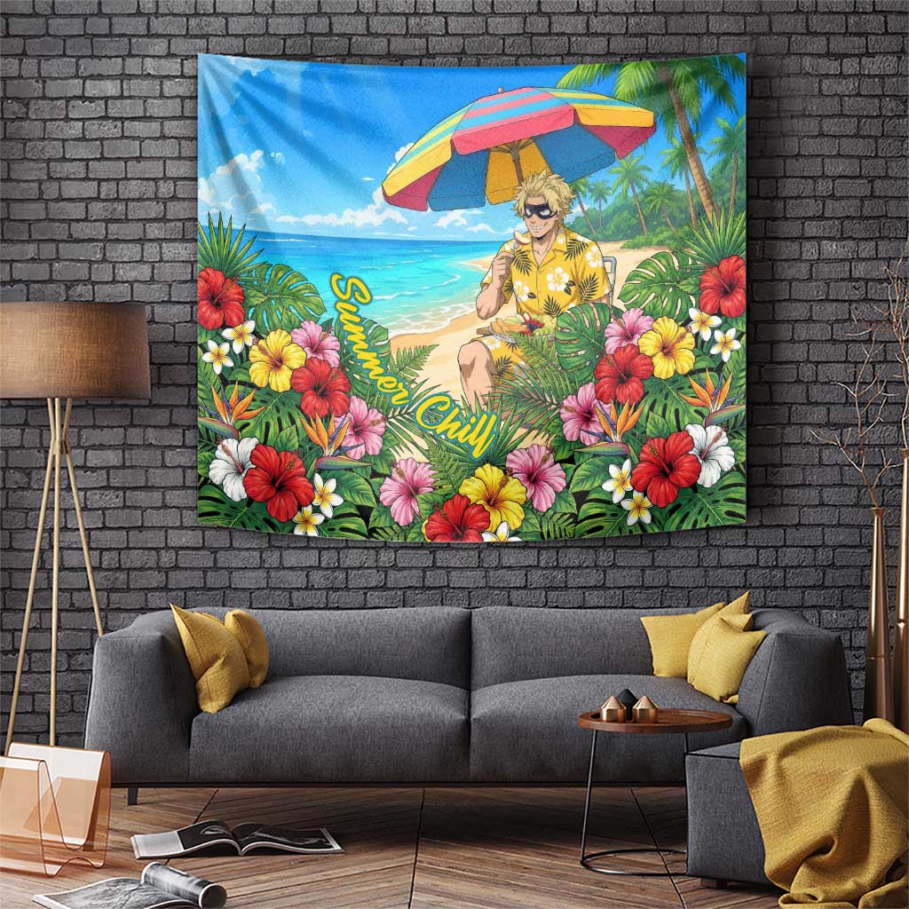 Taishiro Toyomitsu Summer Chill Tapestry Tropical Anime Picnic Scene