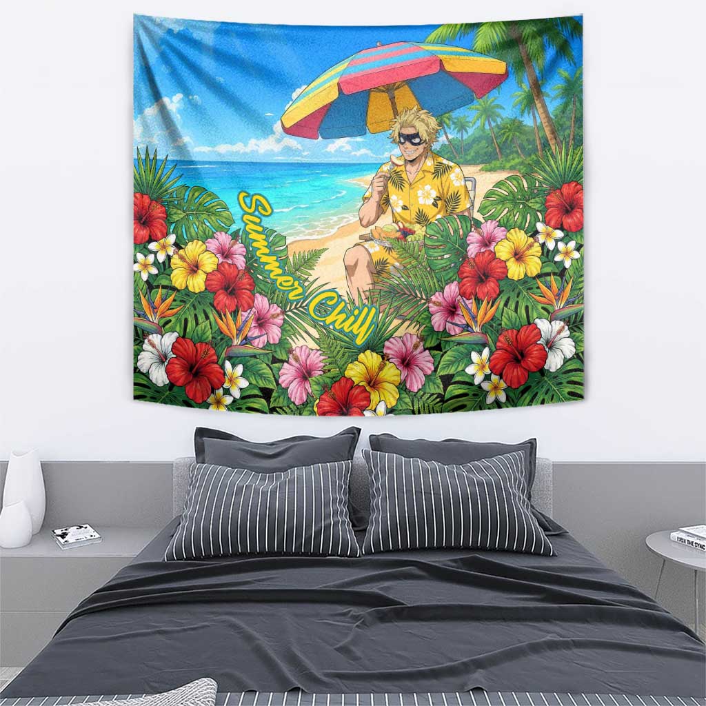 Taishiro Toyomitsu Summer Chill Tapestry Tropical Anime Picnic Scene