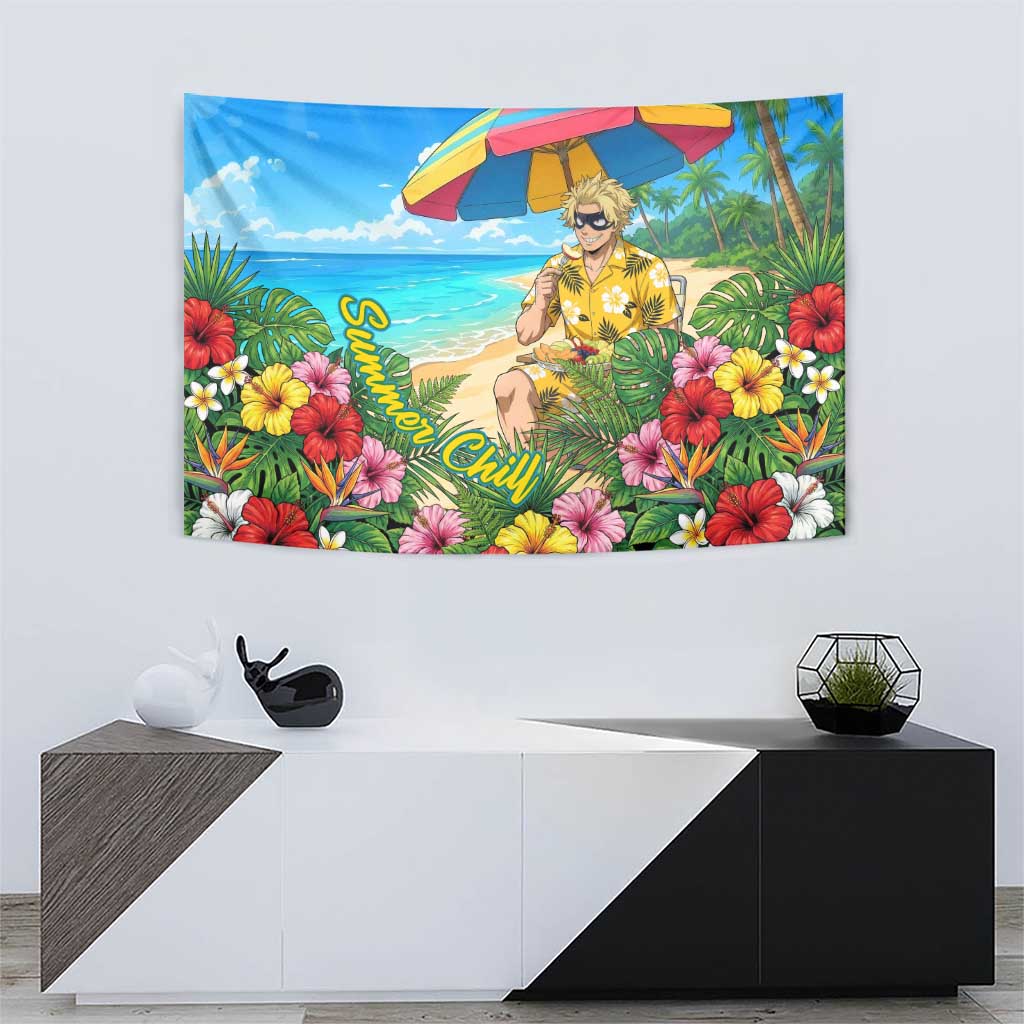 Taishiro Toyomitsu Summer Chill Tapestry Tropical Anime Picnic Scene