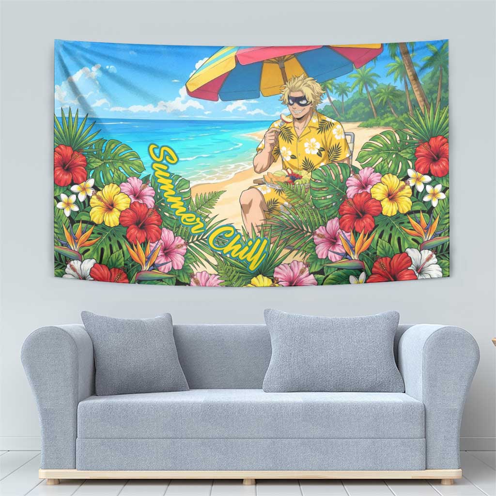 Taishiro Toyomitsu Summer Chill Tapestry Tropical Anime Picnic Scene