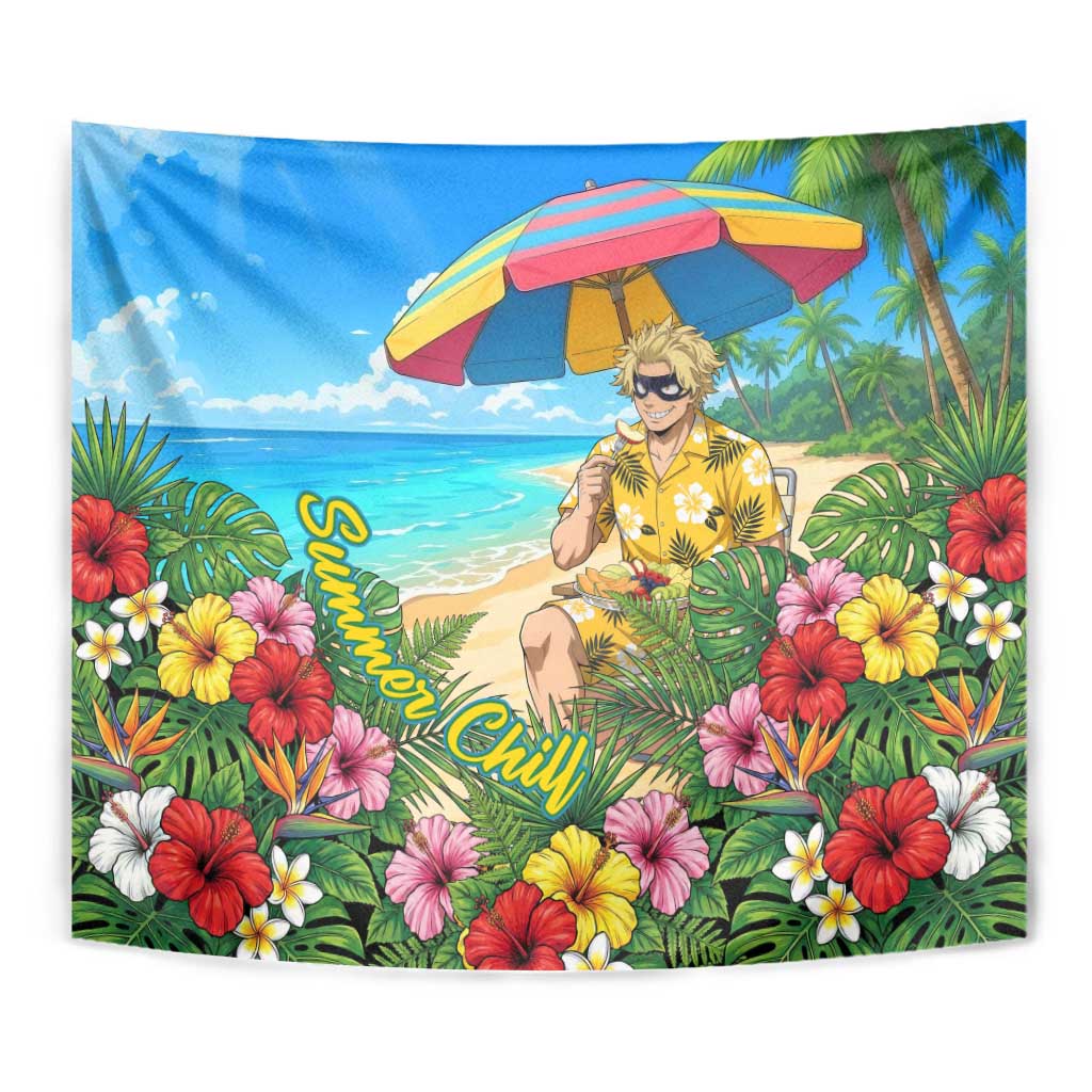 Taishiro Toyomitsu Summer Chill Tapestry Tropical Anime Picnic Scene