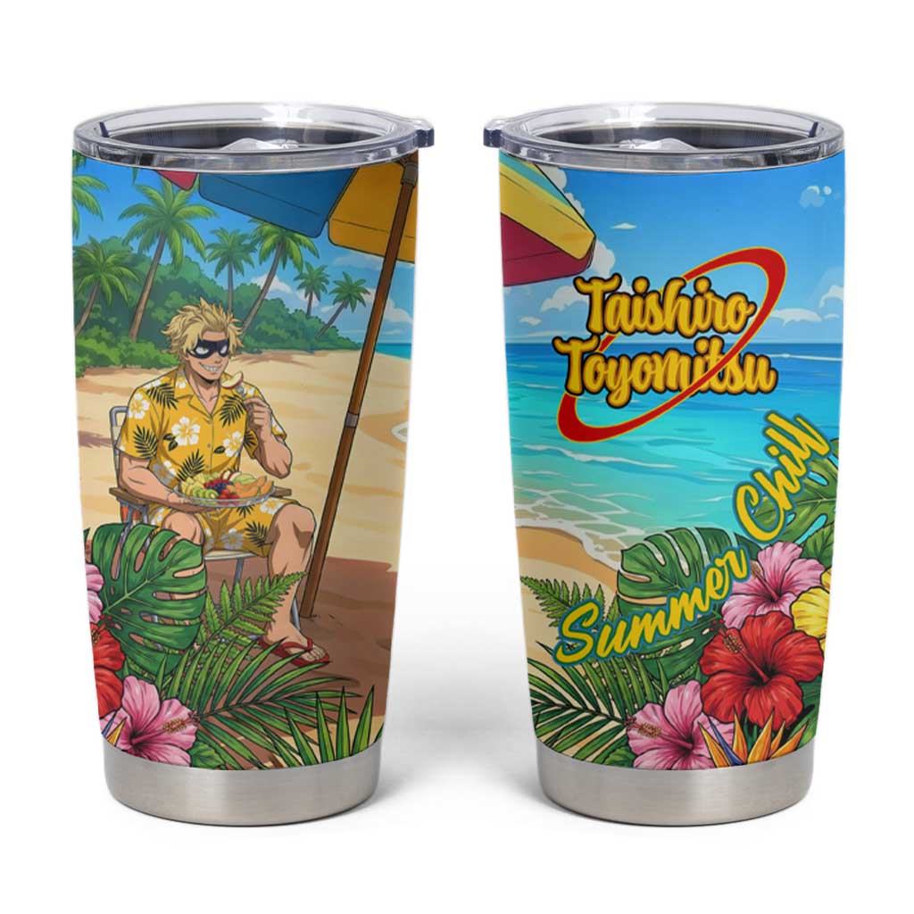 Taishiro Toyomitsu Summer Chill Tumbler Cup Tropical Anime Picnic Scene