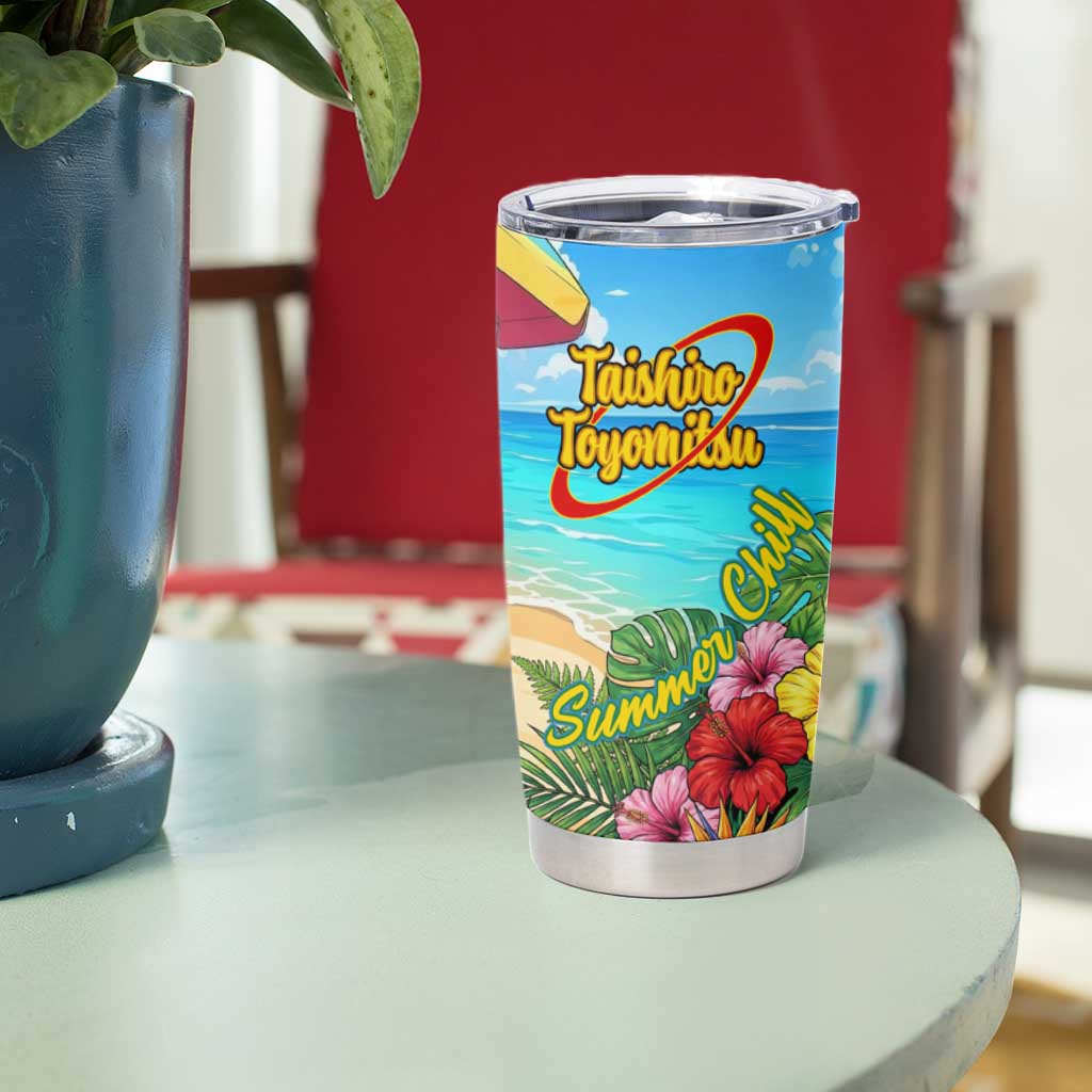 Taishiro Toyomitsu Summer Chill Tumbler Cup Tropical Anime Picnic Scene