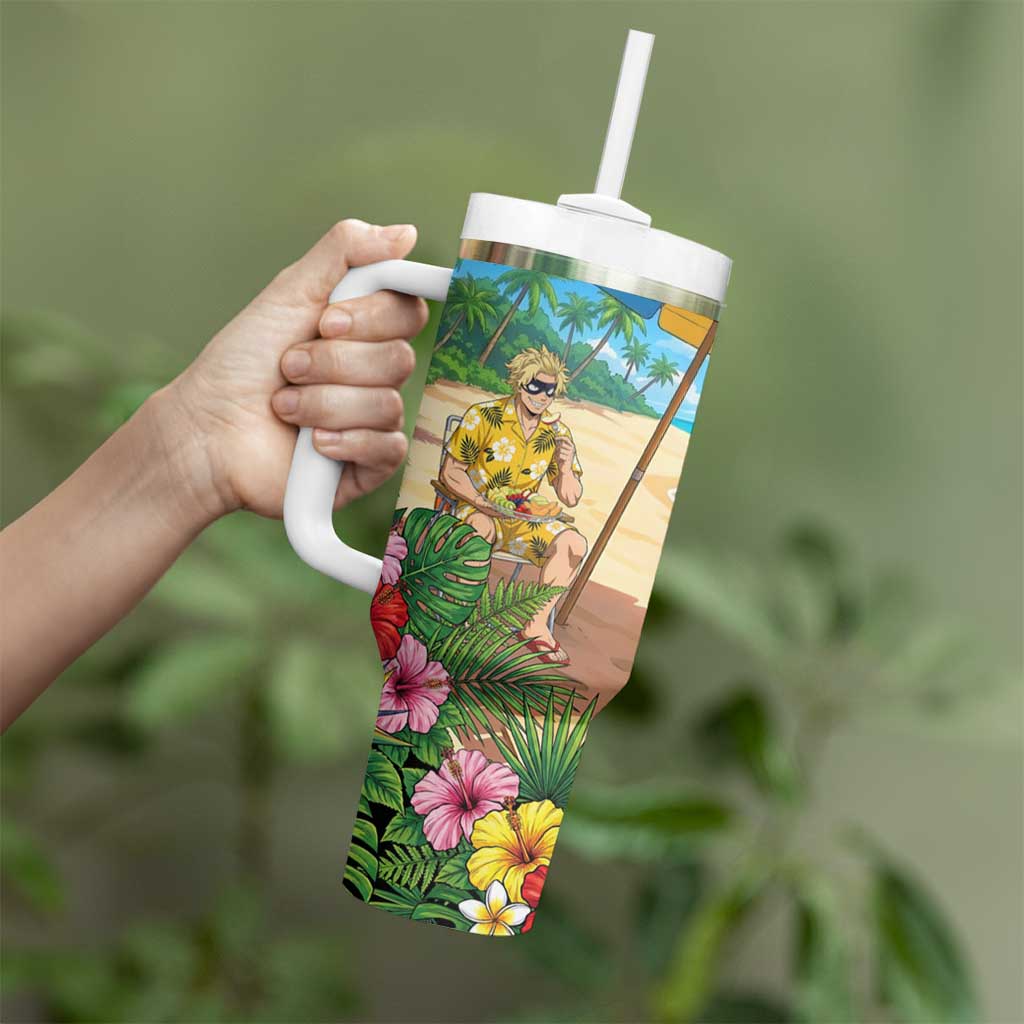 Taishiro Toyomitsu Summer Chill Tumbler With Handle Tropical Anime Picnic Scene