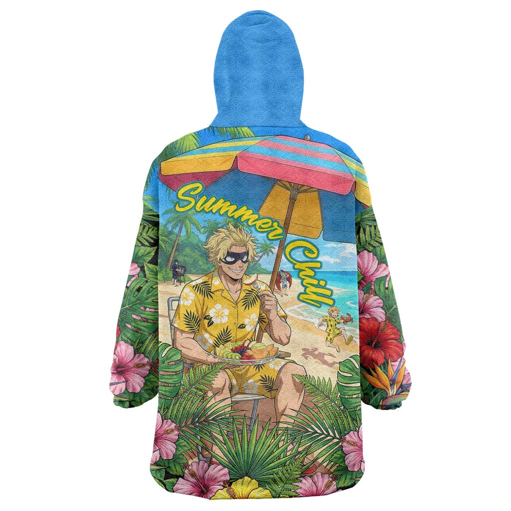 Taishiro Toyomitsu Summer Chill Wearable Blanket Hoodie Tropical Anime Picnic Scene