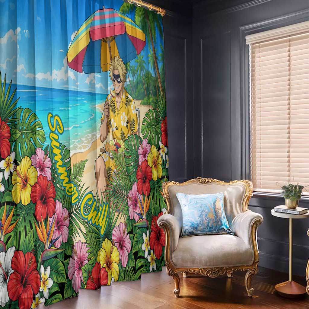Taishiro Toyomitsu Summer Chill Window Curtain Tropical Anime Picnic Scene