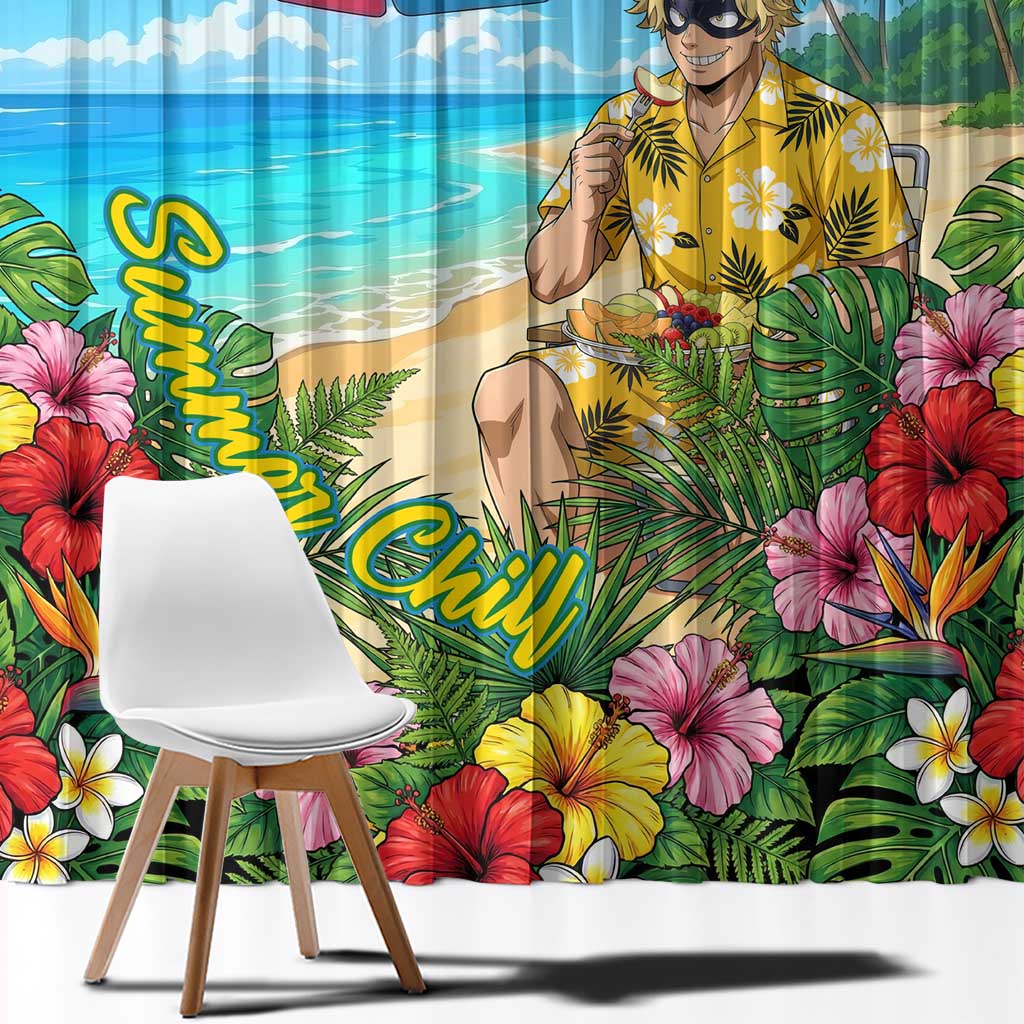 Taishiro Toyomitsu Summer Chill Window Curtain Tropical Anime Picnic Scene