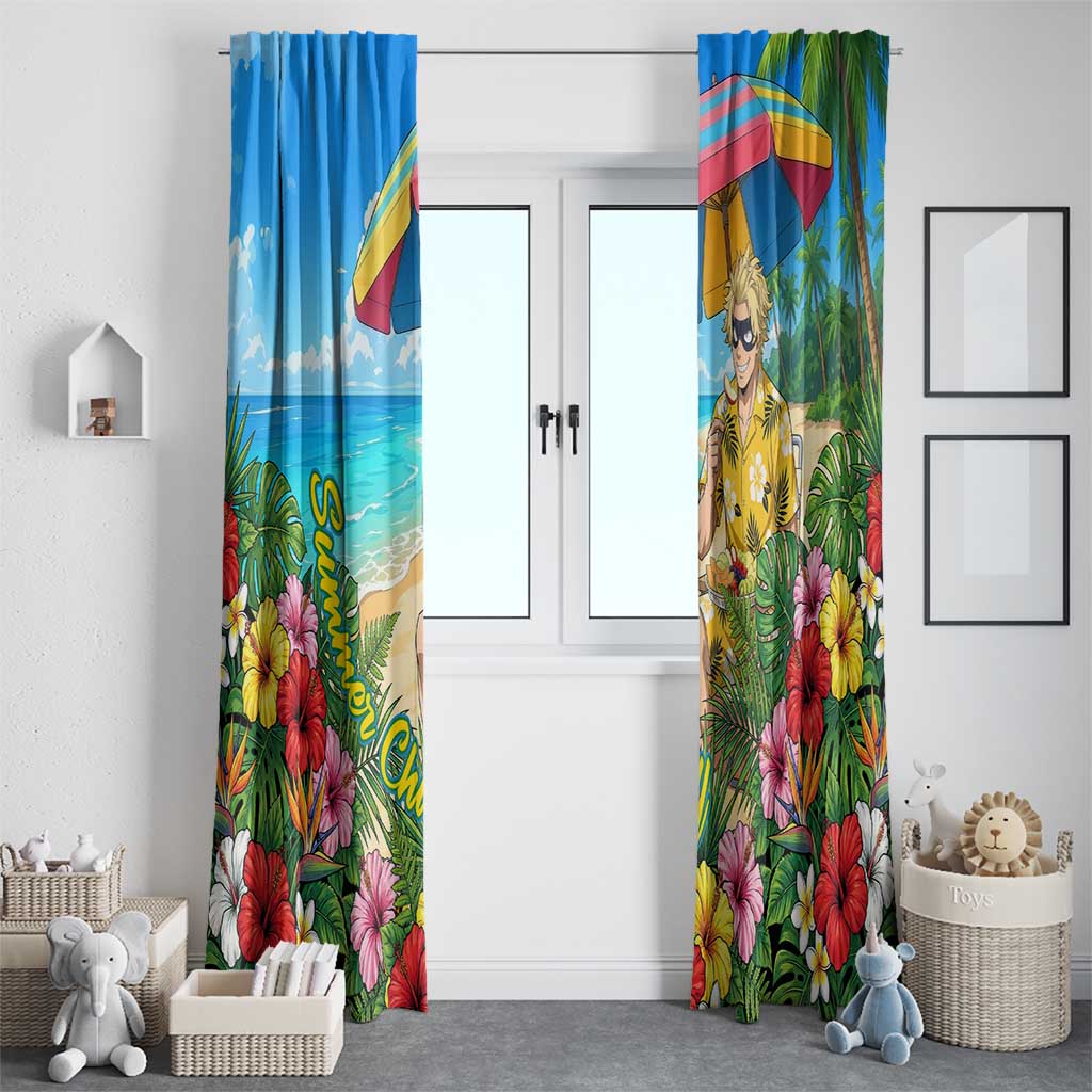 Taishiro Toyomitsu Summer Chill Window Curtain Tropical Anime Picnic Scene