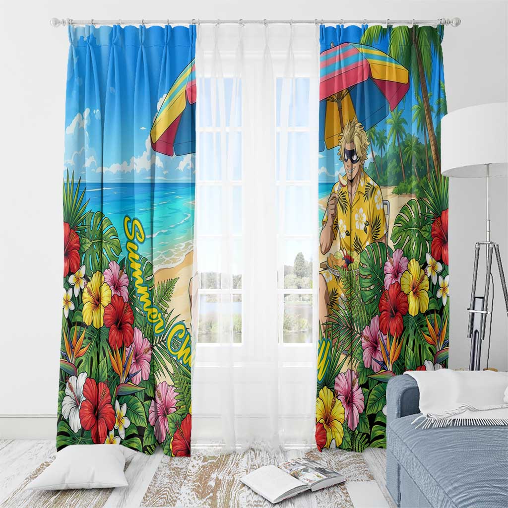 Taishiro Toyomitsu Summer Chill Window Curtain Tropical Anime Picnic Scene