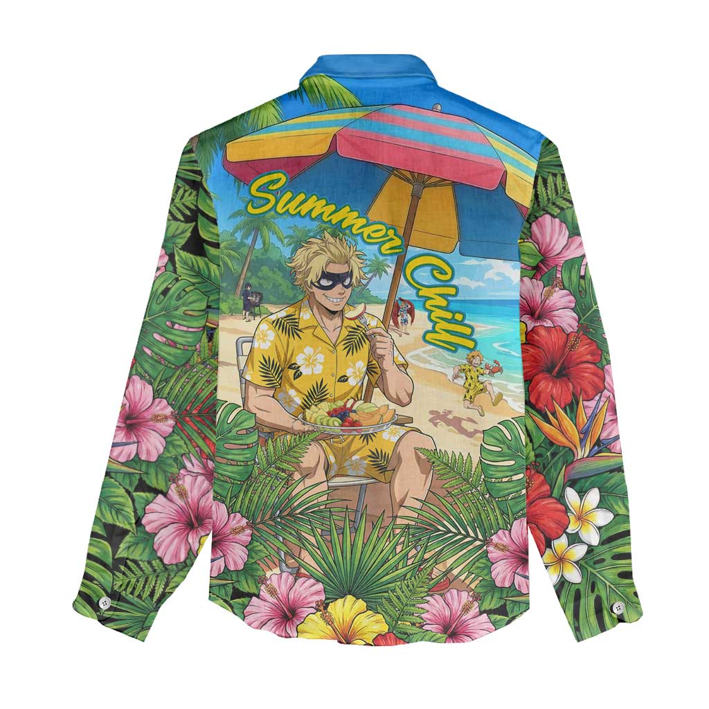 Taishiro Toyomitsu Summer Chill Women Casual Shirt Tropical Anime Picnic Scene