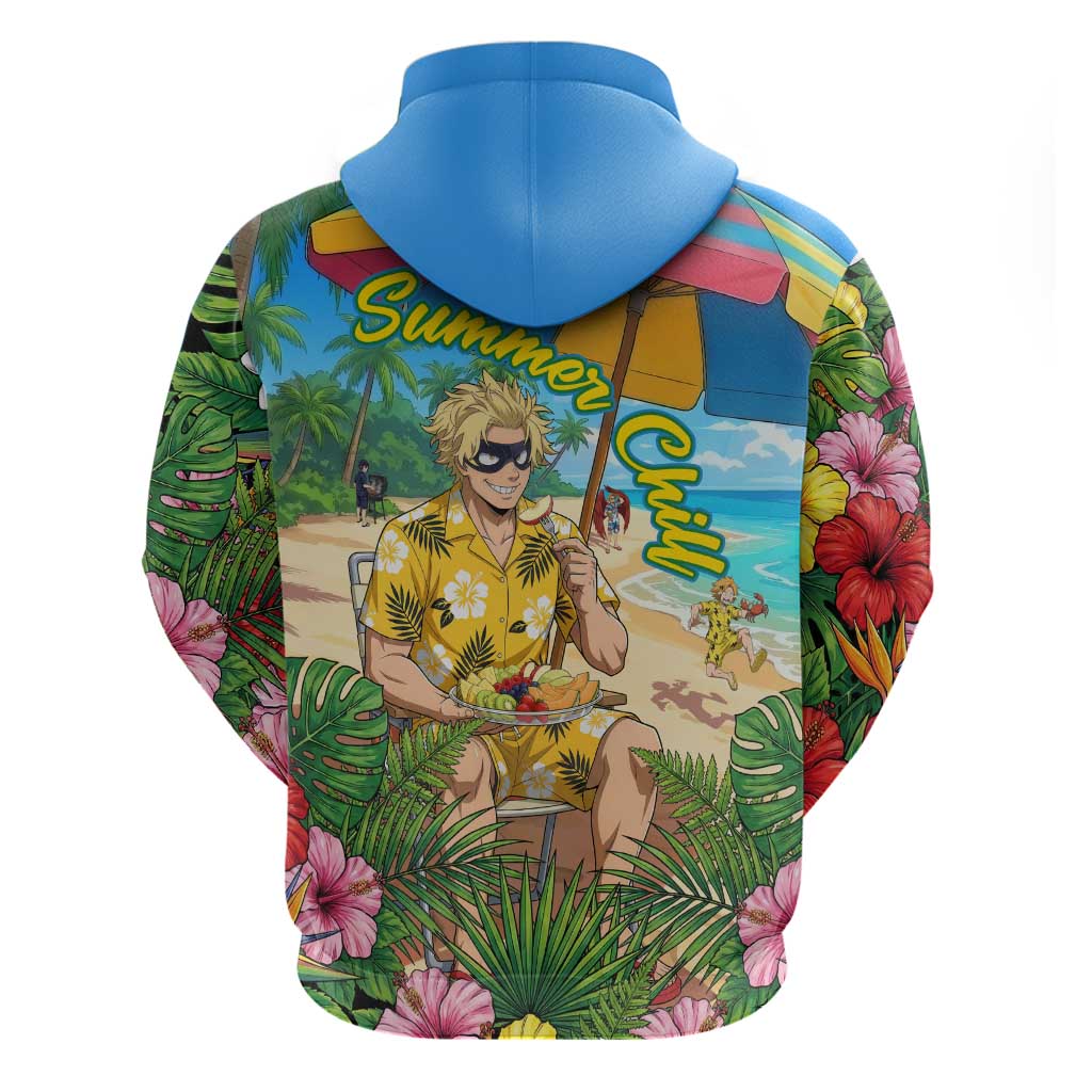 Taishiro Toyomitsu Summer Chill Zip Hoodie Tropical Anime Picnic Scene