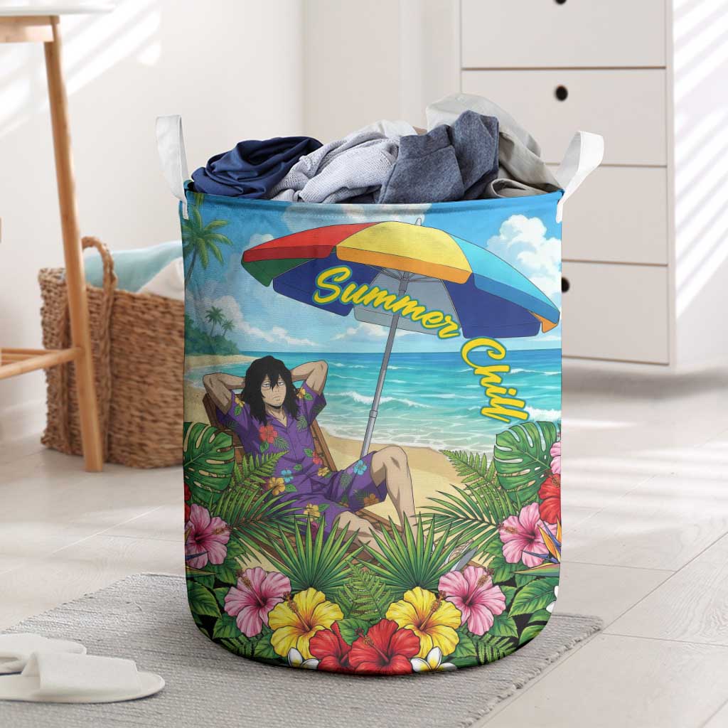Shouta Aizawa Summer Chill Laundry Basket Tropical Anime Relaxation Vibes