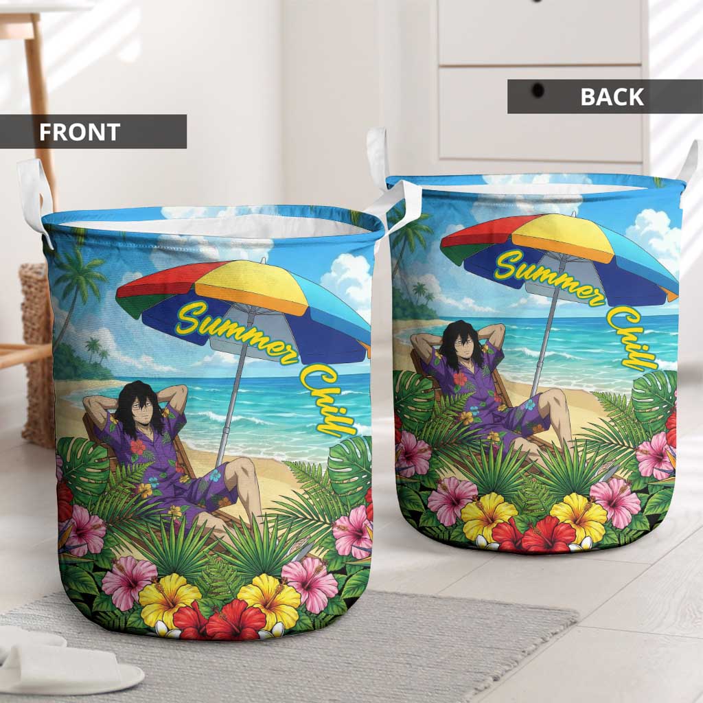 Shouta Aizawa Summer Chill Laundry Basket Tropical Anime Relaxation Vibes