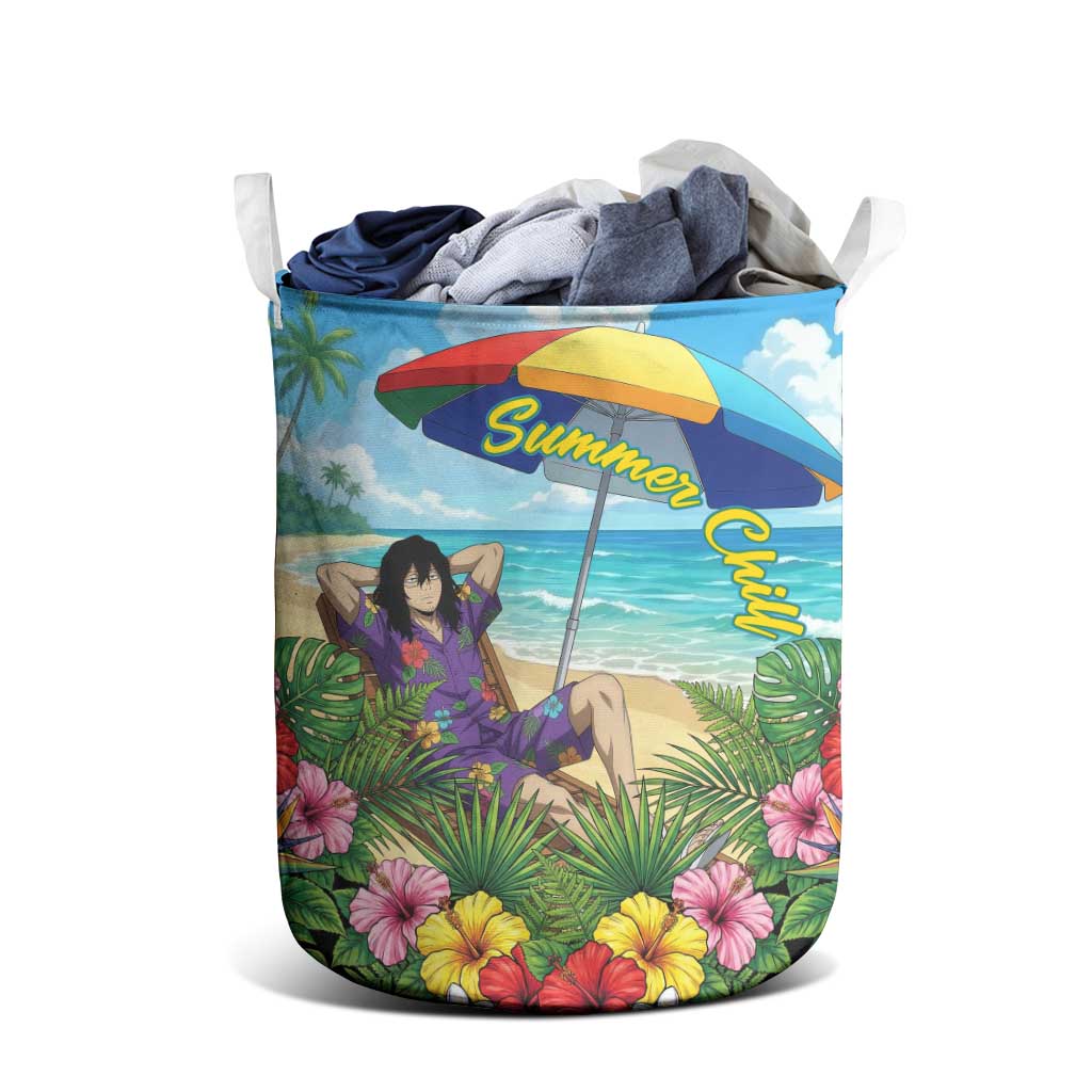 Shouta Aizawa Summer Chill Laundry Basket Tropical Anime Relaxation Vibes