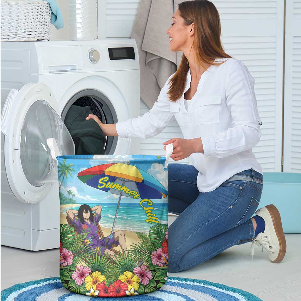 Shouta Aizawa Summer Chill Laundry Basket Tropical Anime Relaxation Vibes