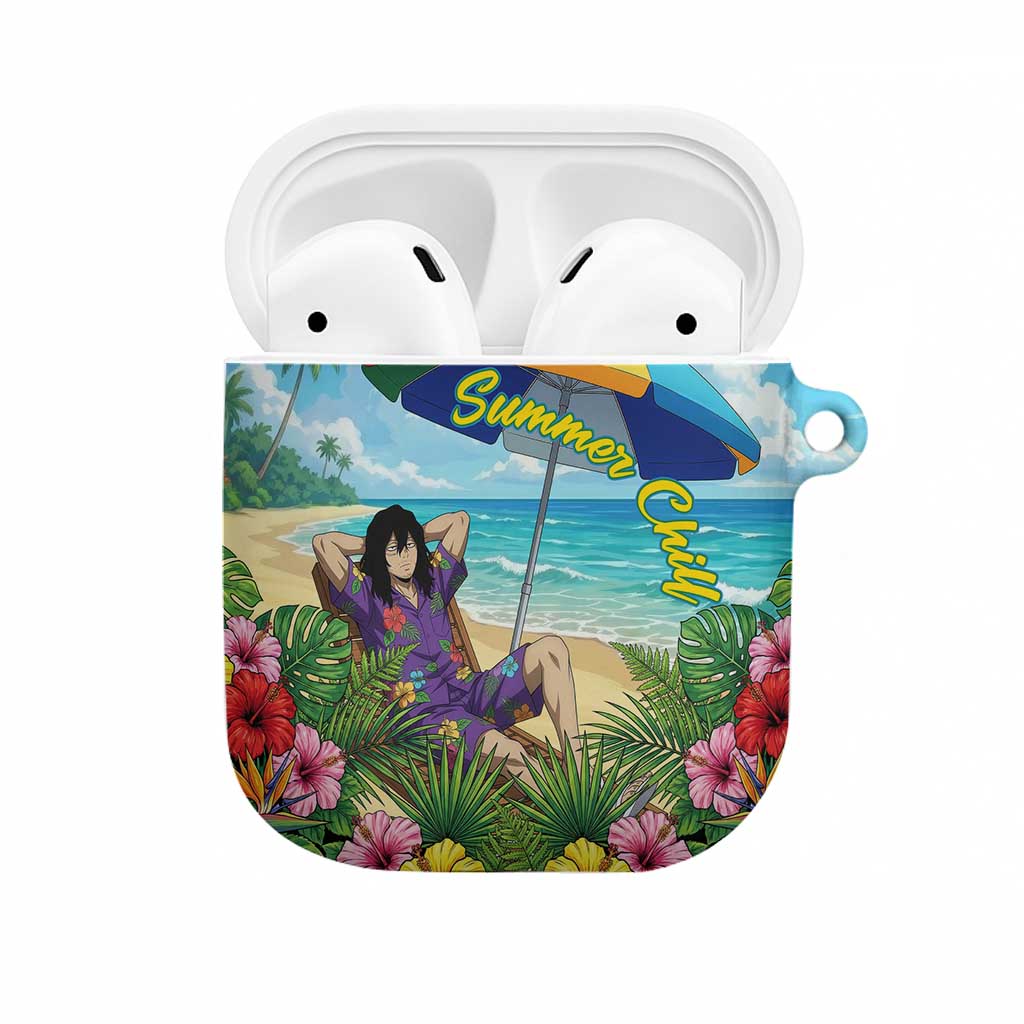 Shouta Aizawa Summer Chill AirPods Case Tropical Anime Relaxation Vibes