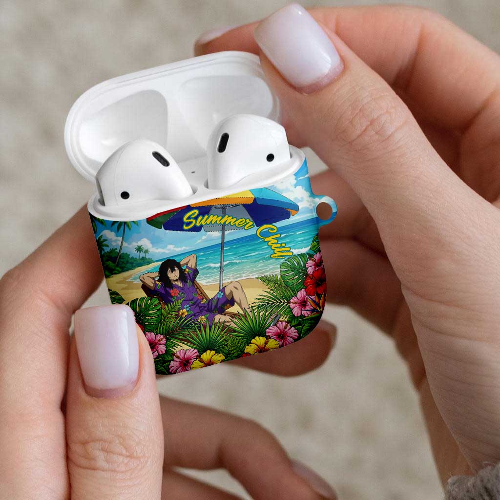 Shouta Aizawa Summer Chill AirPods Case Tropical Anime Relaxation Vibes