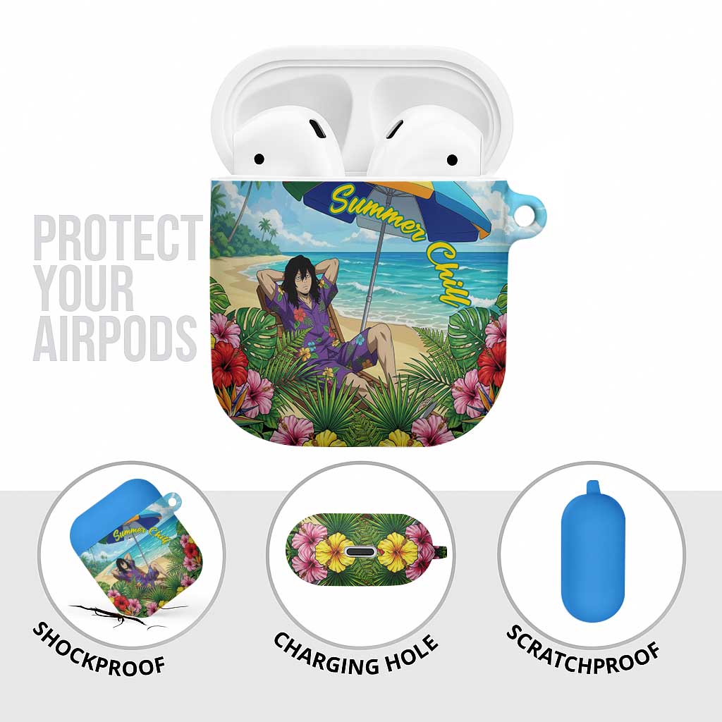 Shouta Aizawa Summer Chill AirPods Case Tropical Anime Relaxation Vibes