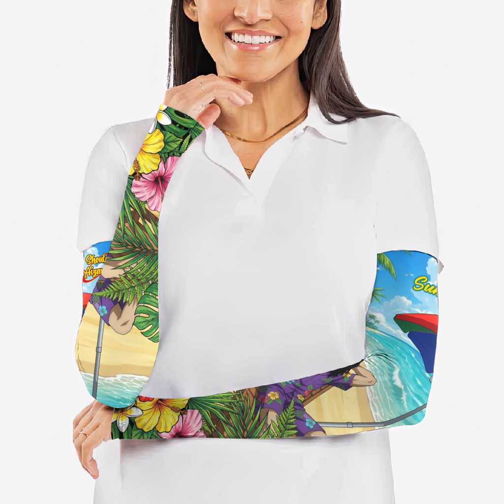 Shouta Aizawa Summer Chill Arm Sleeves Tropical Anime Relaxation Vibes
