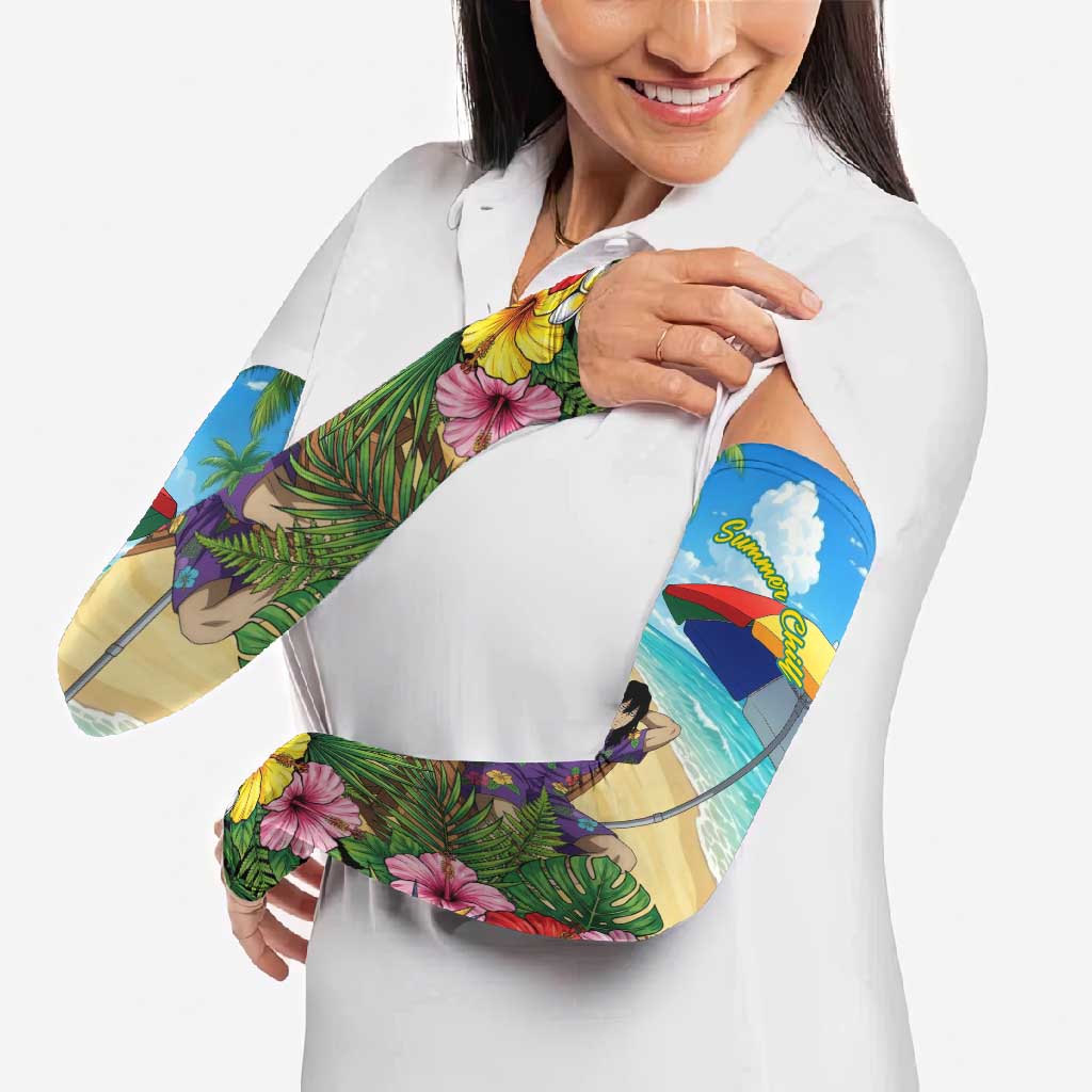 Shouta Aizawa Summer Chill Arm Sleeves Tropical Anime Relaxation Vibes
