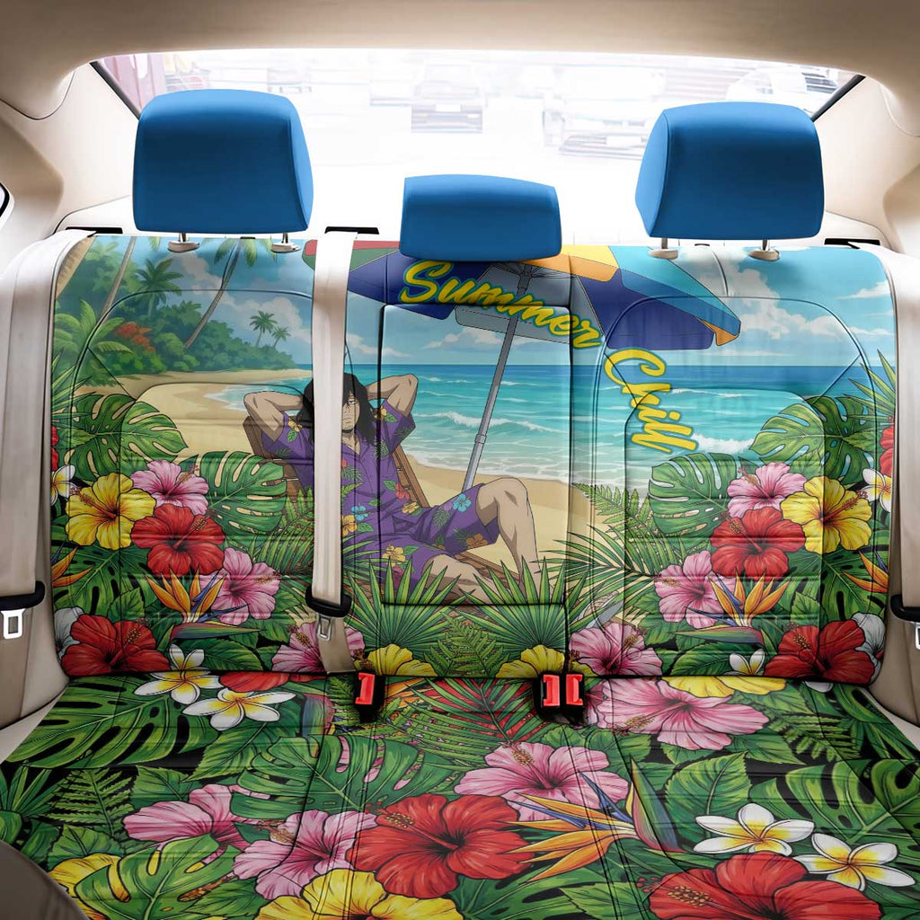Shouta Aizawa Summer Chill Back Car Seat Cover Tropical Anime Relaxation Vibes
