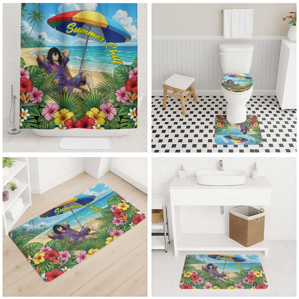 Shouta Aizawa Summer Chill Bathroom Set Tropical Anime Relaxation Vibes