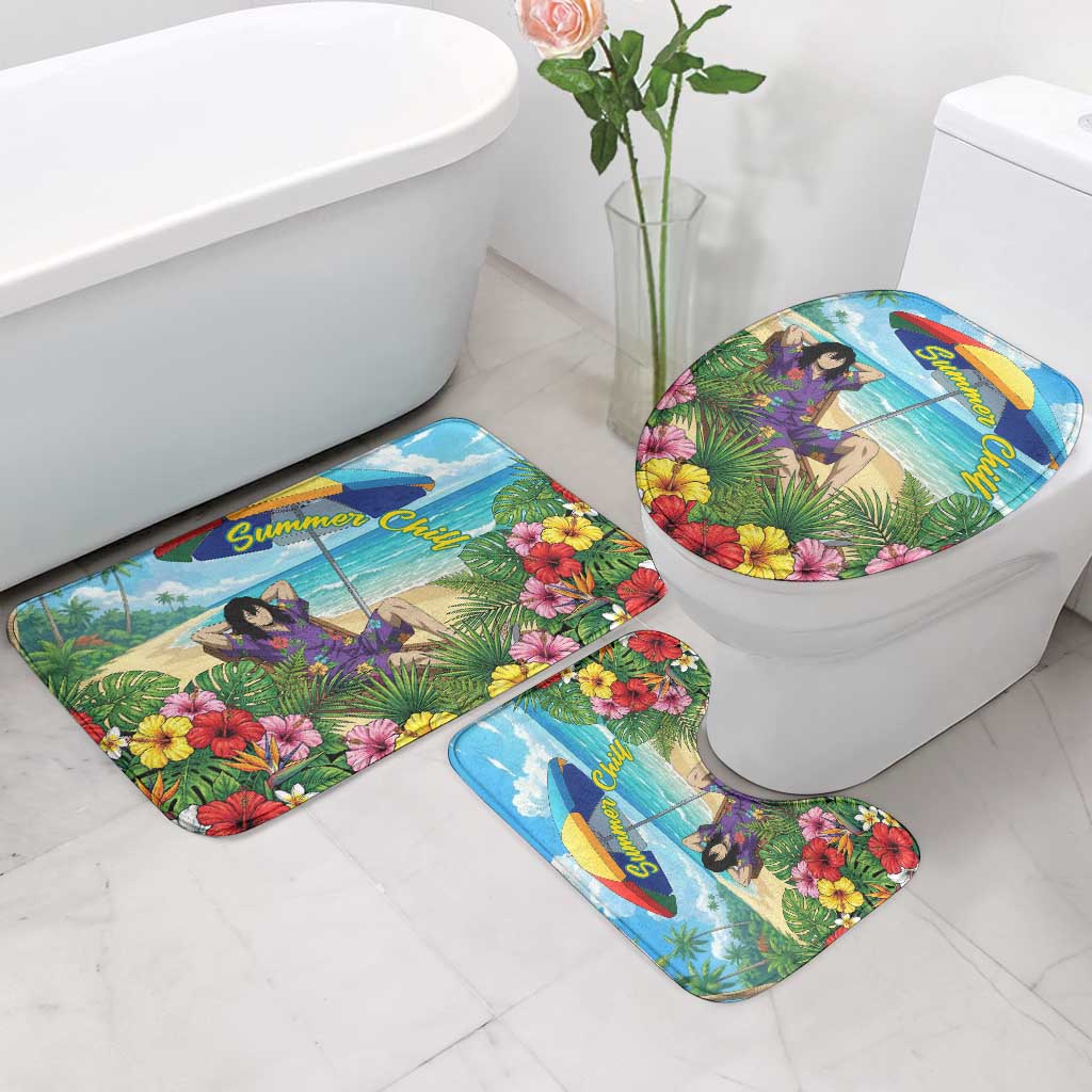 Shouta Aizawa Summer Chill Bathroom Set Tropical Anime Relaxation Vibes