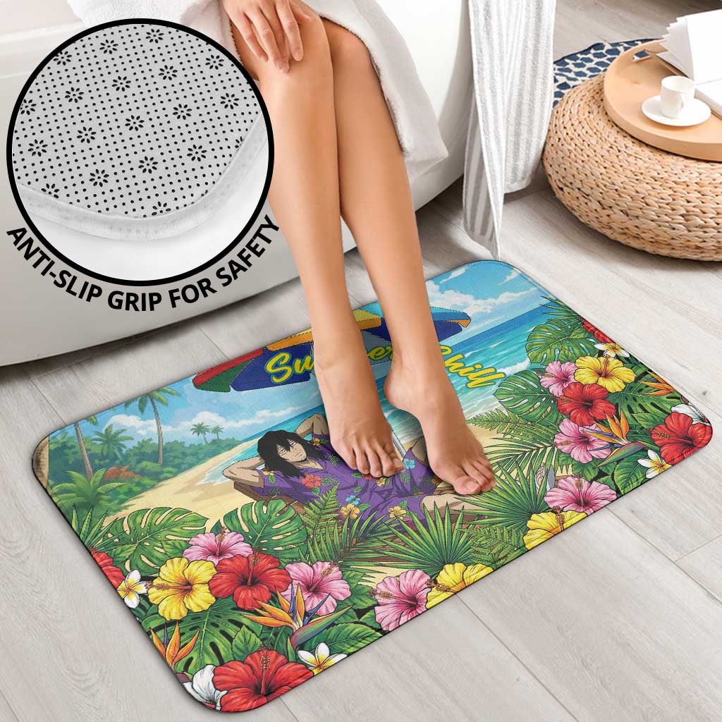 Shouta Aizawa Summer Chill Bathroom Set Tropical Anime Relaxation Vibes