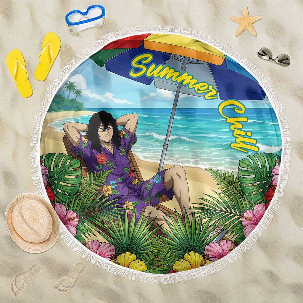 Shouta Aizawa Summer Chill Beach Blanket Tropical Anime Relaxation Vibes