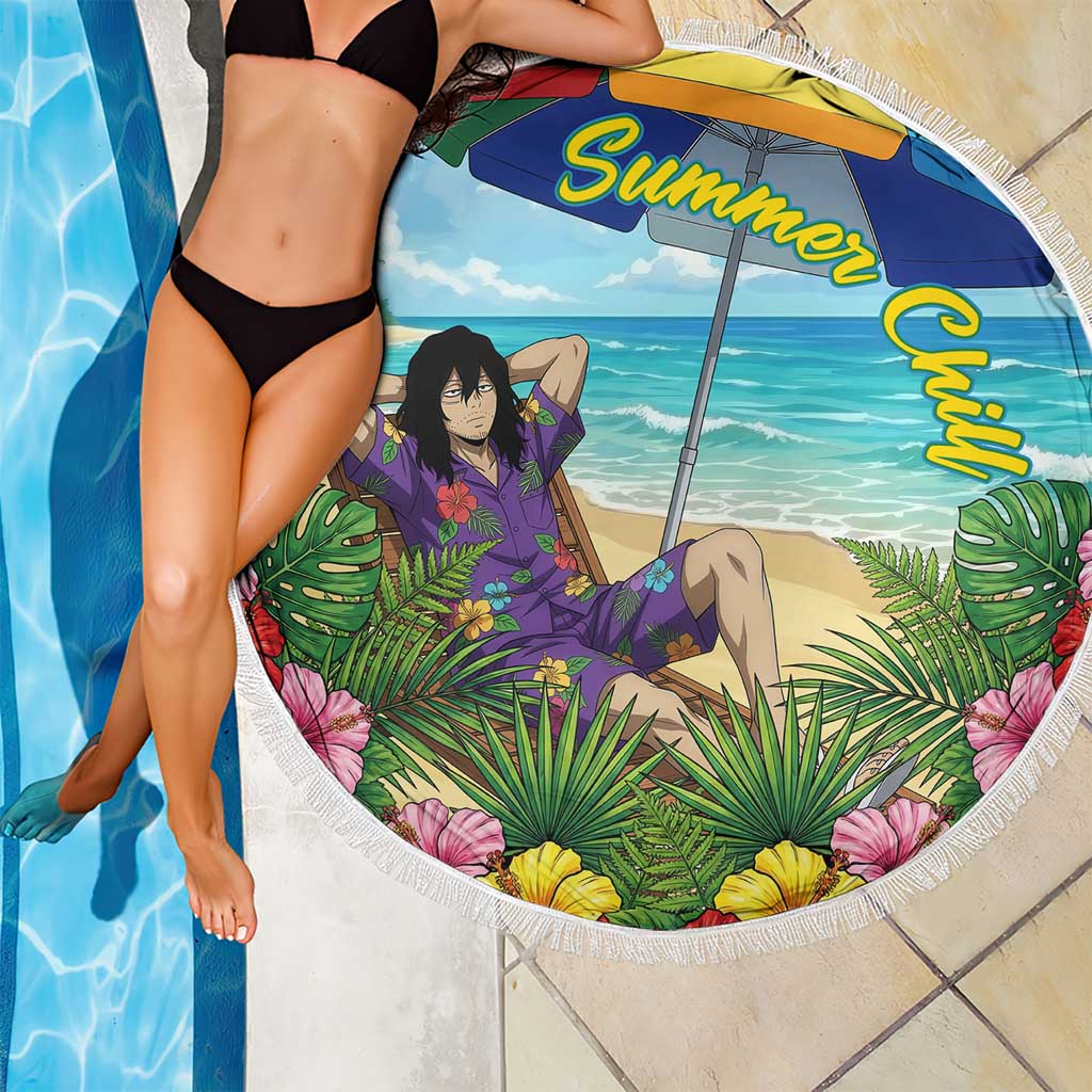 Shouta Aizawa Summer Chill Beach Blanket Tropical Anime Relaxation Vibes