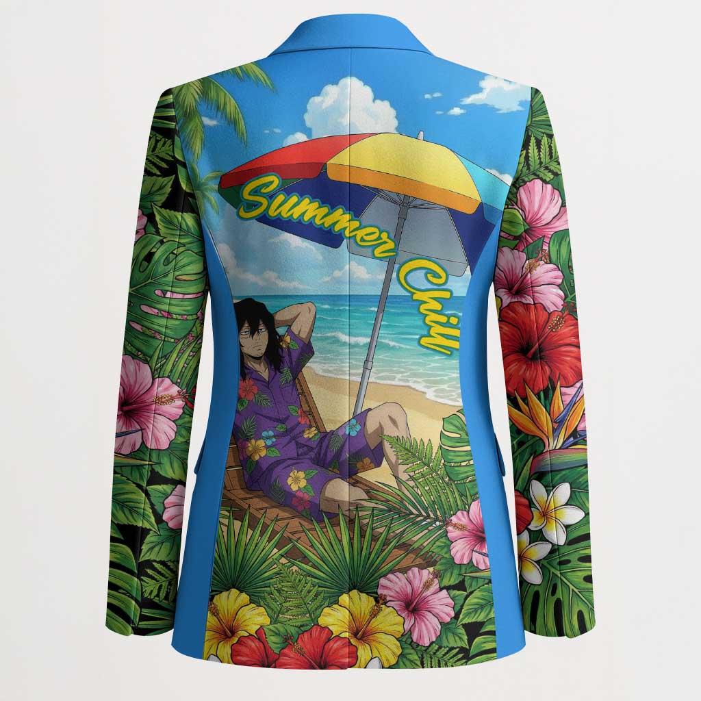 Shouta Aizawa Summer Chill Blazer Tropical Anime Relaxation Vibes