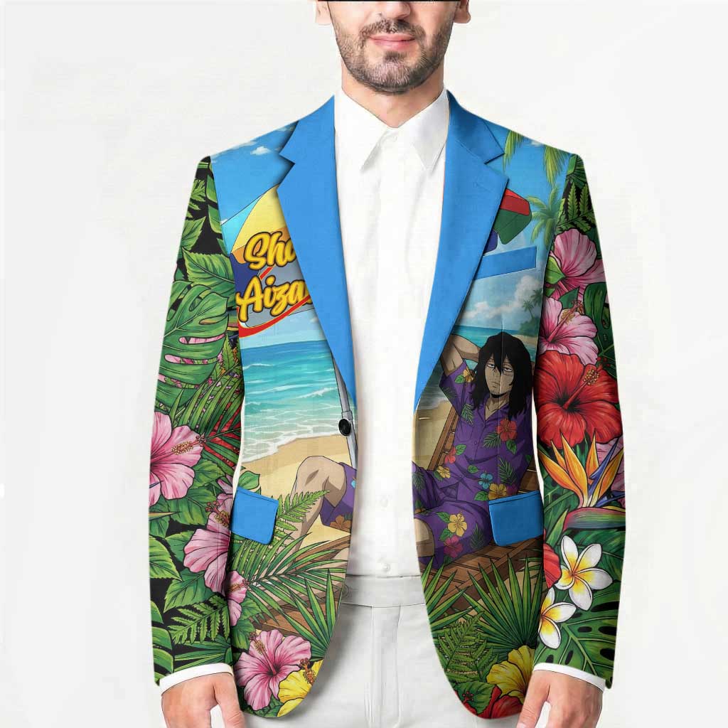 Shouta Aizawa Summer Chill Blazer Tropical Anime Relaxation Vibes