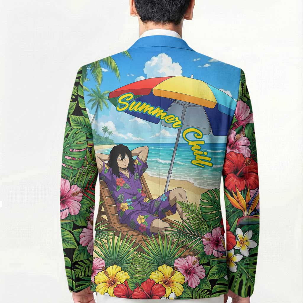 Shouta Aizawa Summer Chill Blazer Tropical Anime Relaxation Vibes
